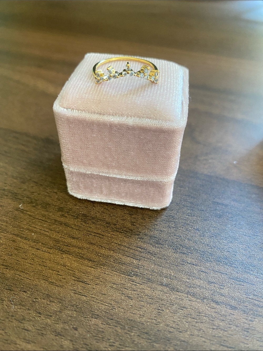 Local Eclectic Sprinkle Frosted Arc Ring - White Topaz - Picture 3 of 5